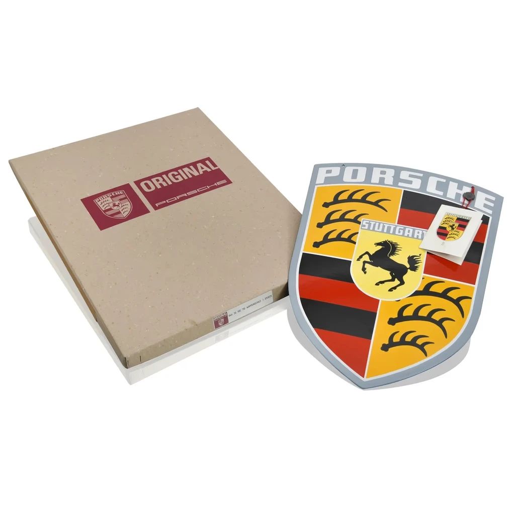 Emailleschild - Porsche Wappen