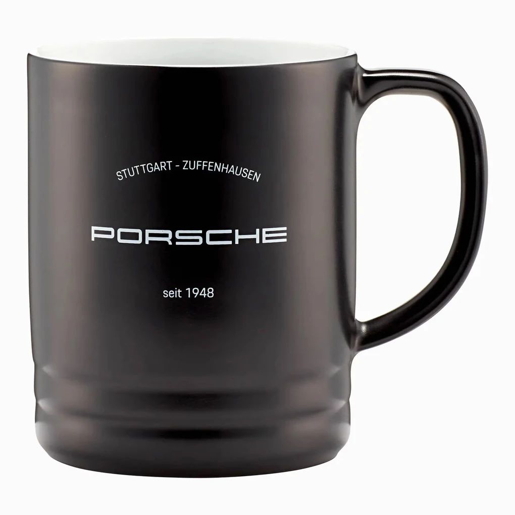 Porsche Riesen Porzellantasse in Schwarz