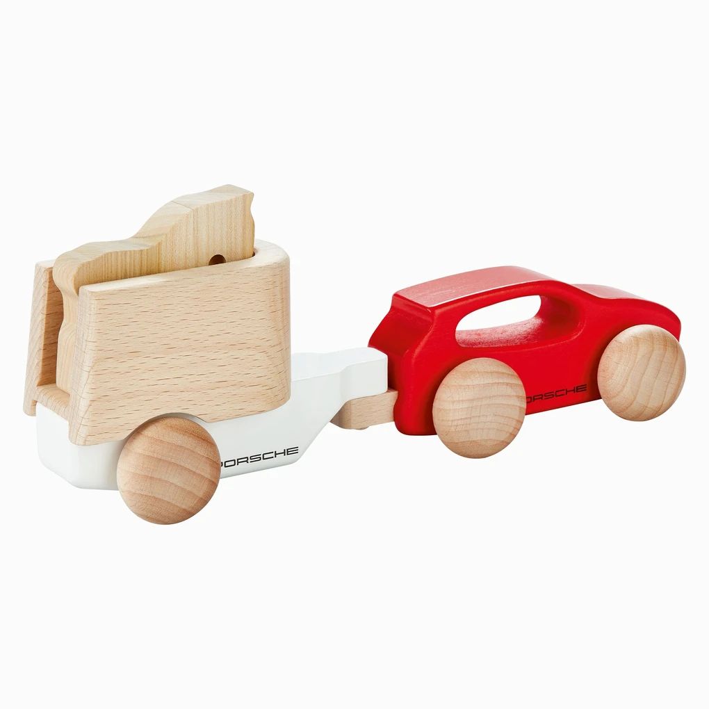 Cayenne Holzauto mit Pferdeanhänger