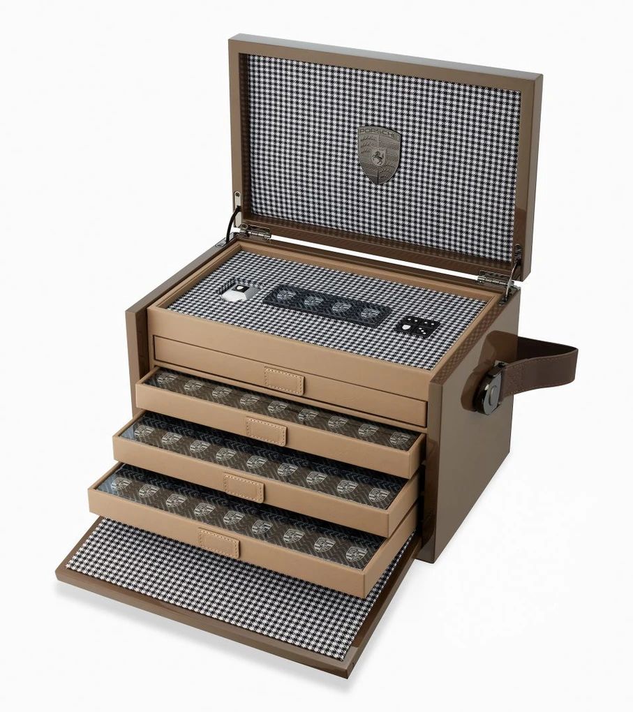 Porsche Mahjong Spiel in einer Holzbox