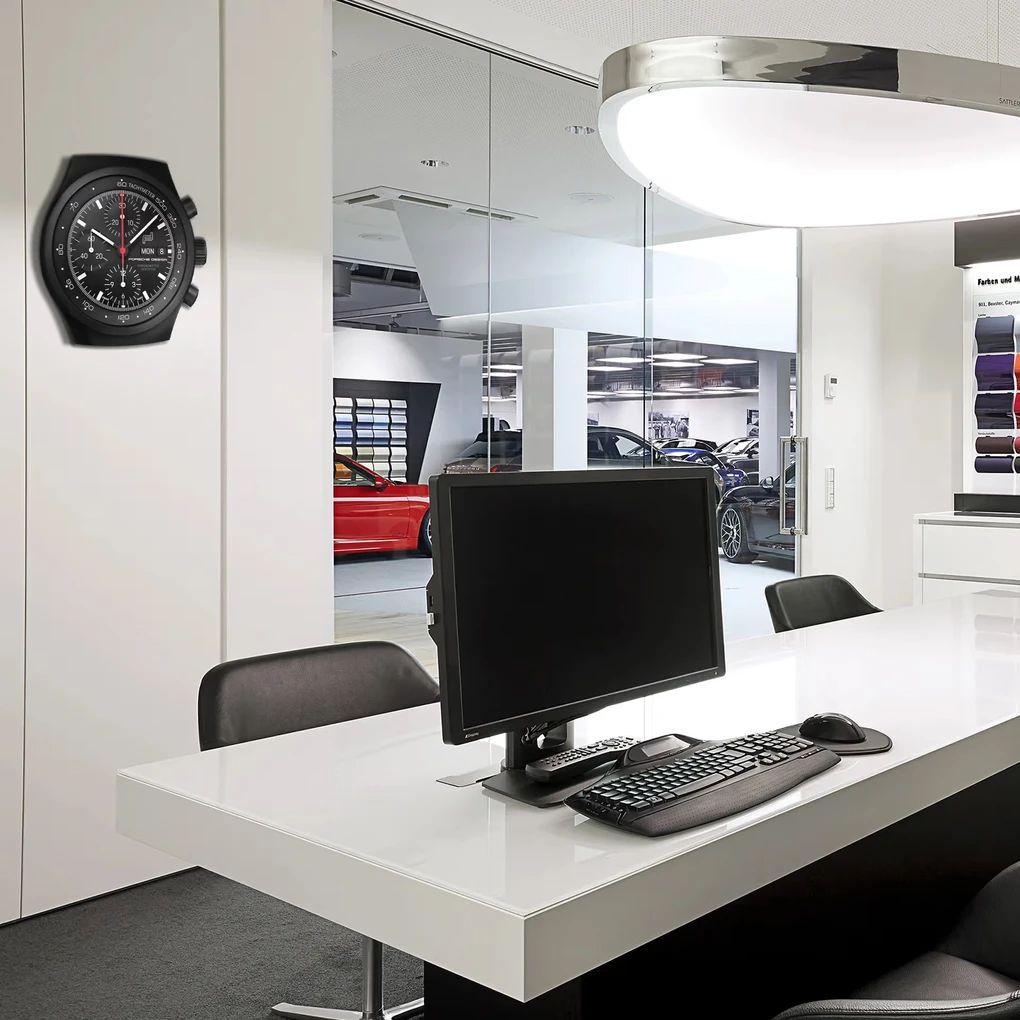 Chronograph 1 All Black Wall Clock