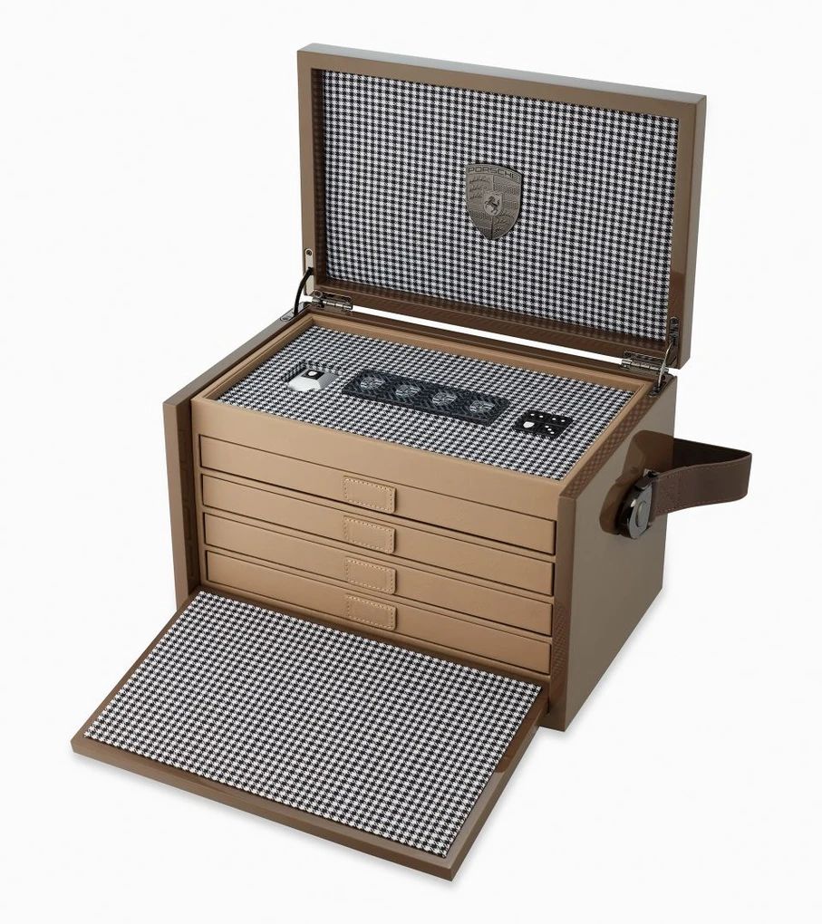 Porsche Mahjong Spiel in einer Holzbox