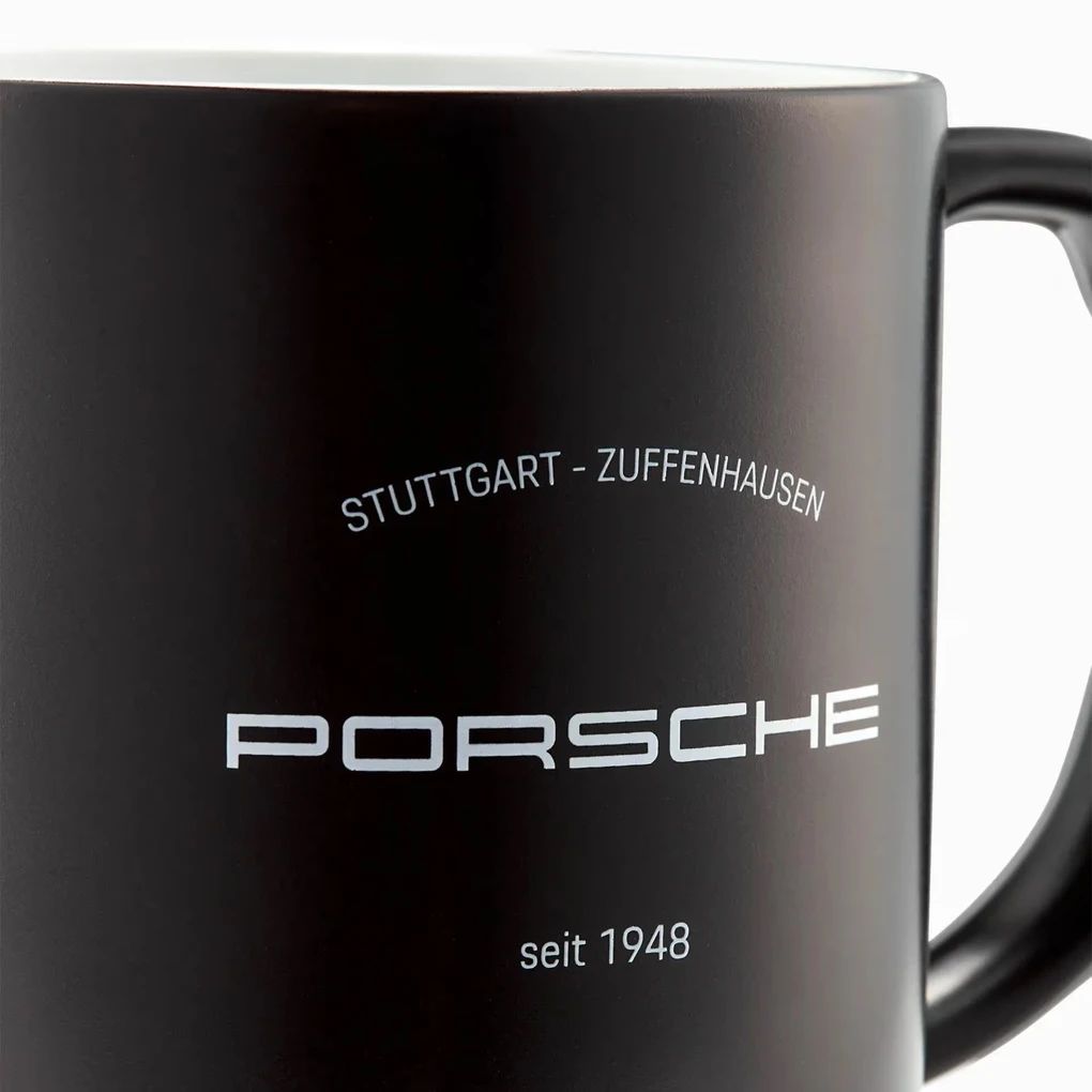 Porsche Riesen Porzellantasse in Schwarz