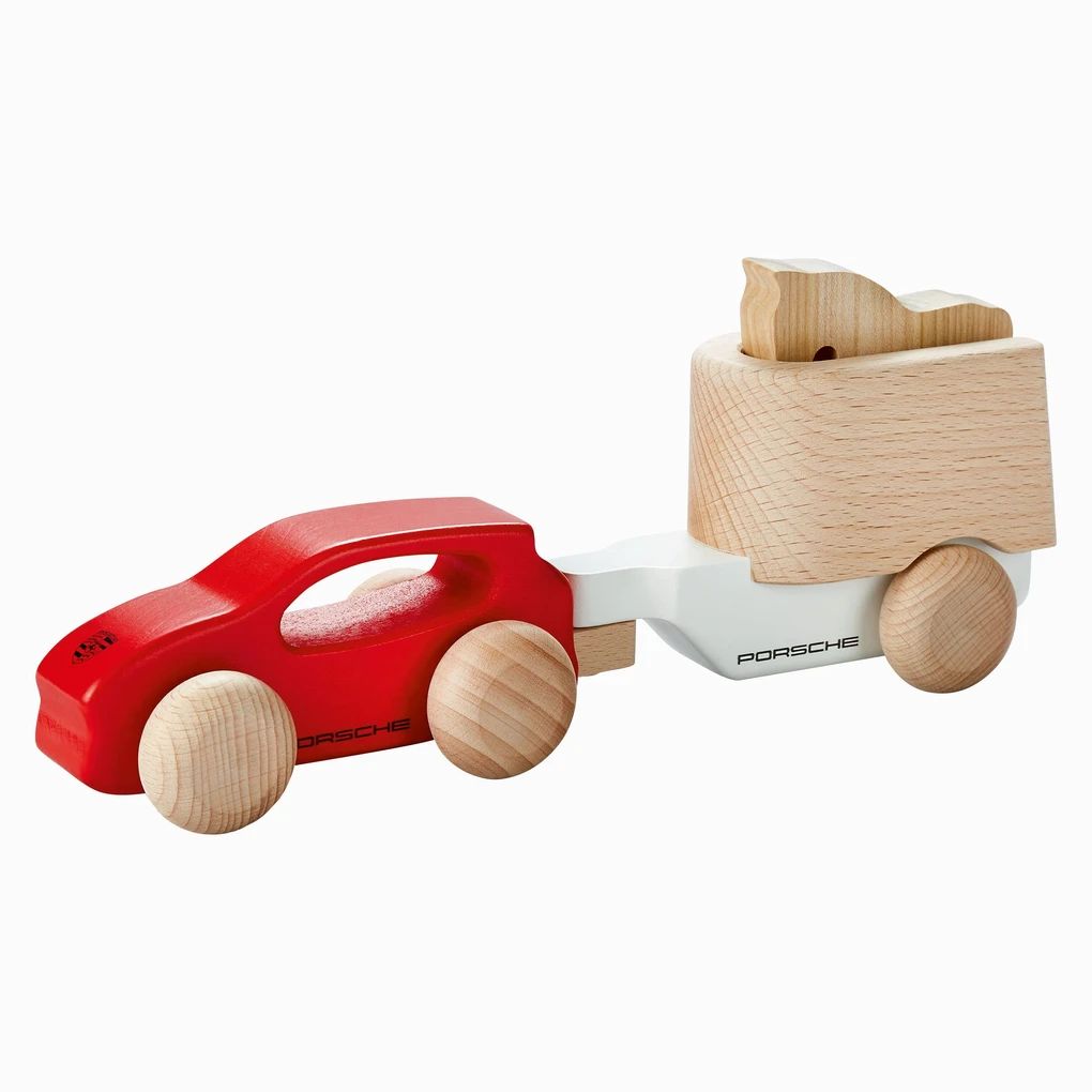 Cayenne Holzauto mit Pferdeanhänger